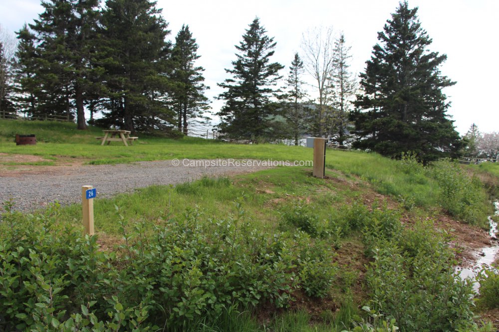 Campsite 26 in Five Islands Provincial Park Campground at Five Islands